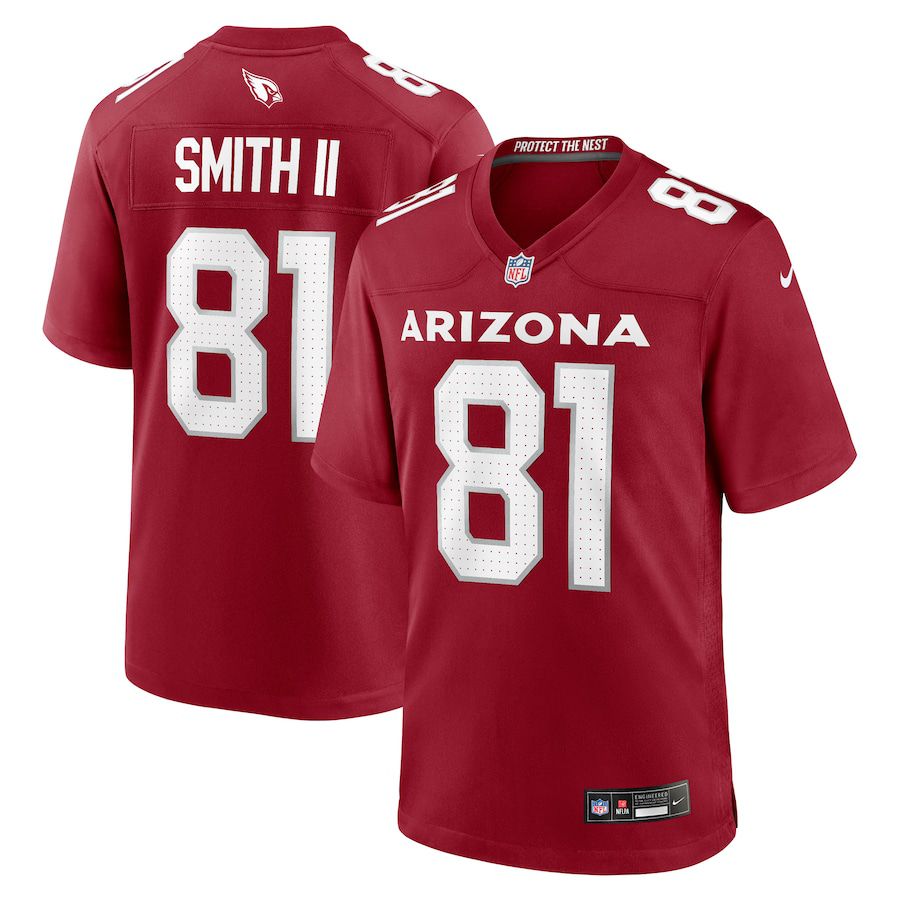 Men Arizona Cardinals 81 Jeff Smith II Nike Cardinal Game NFL Jersey